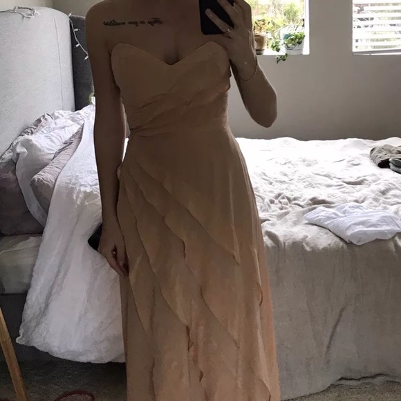 Zimmermann Dresses & Skirts - Zimmerman maxi silk strapless peach dress Sz 1